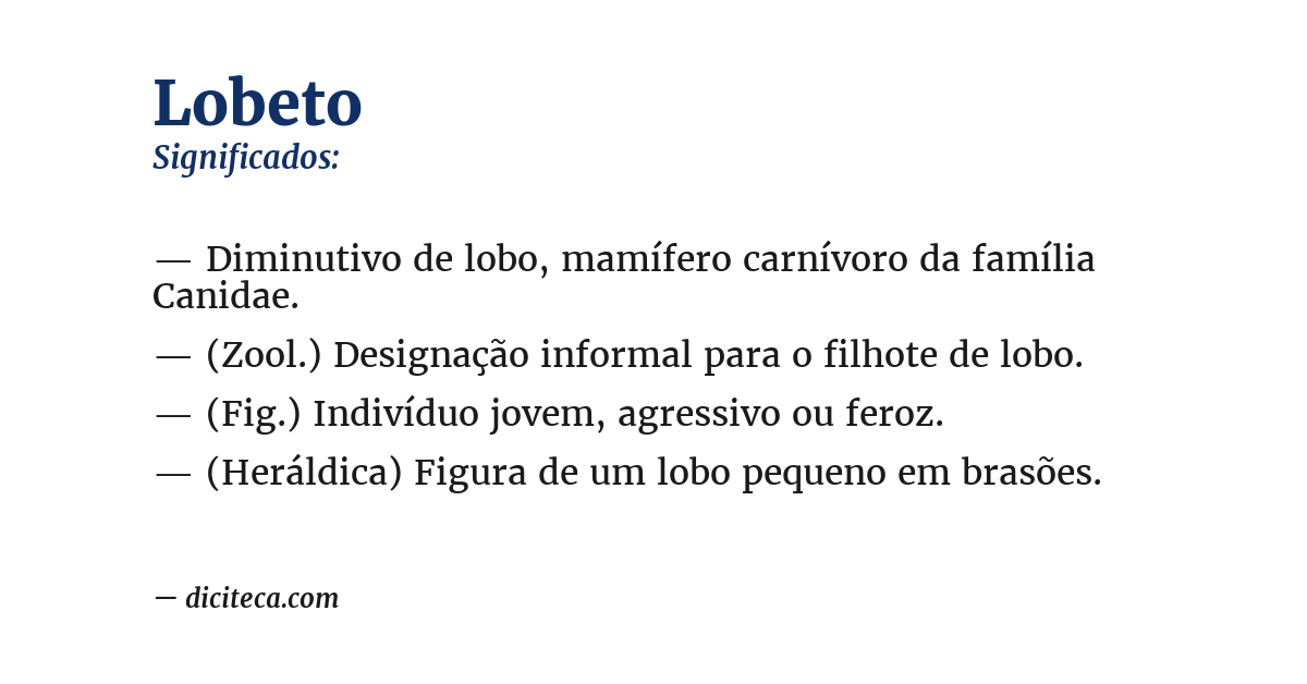 Significado de lobeto