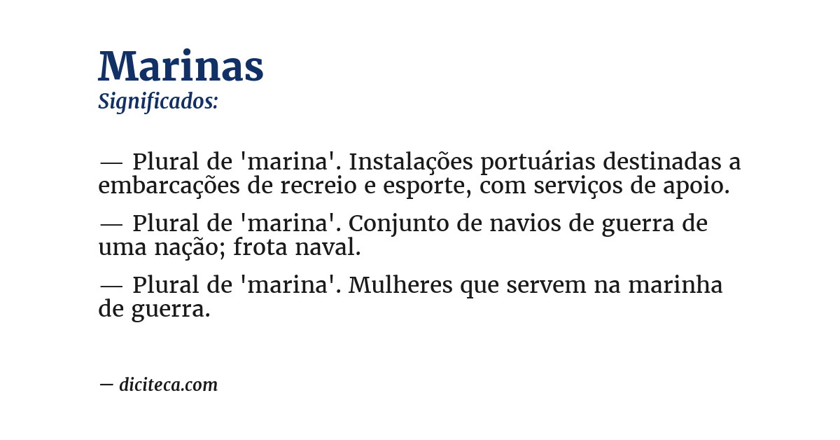 Significado de marinas