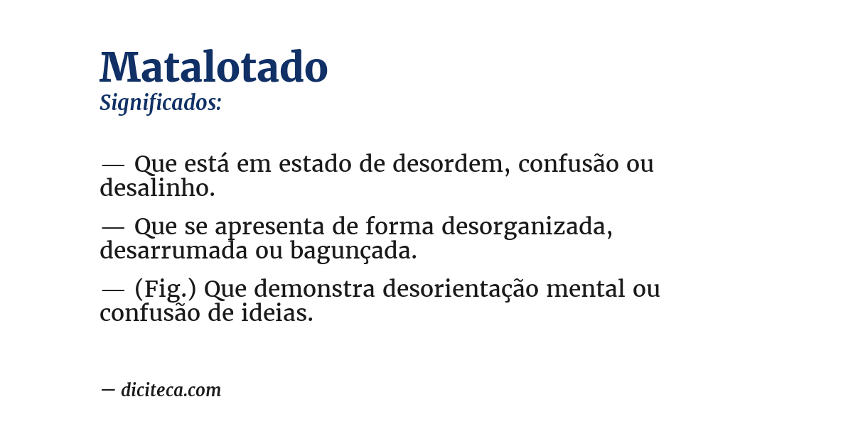 Significado de matalotado