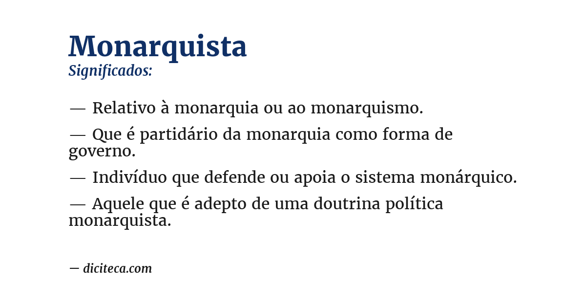 Significado de monarquista