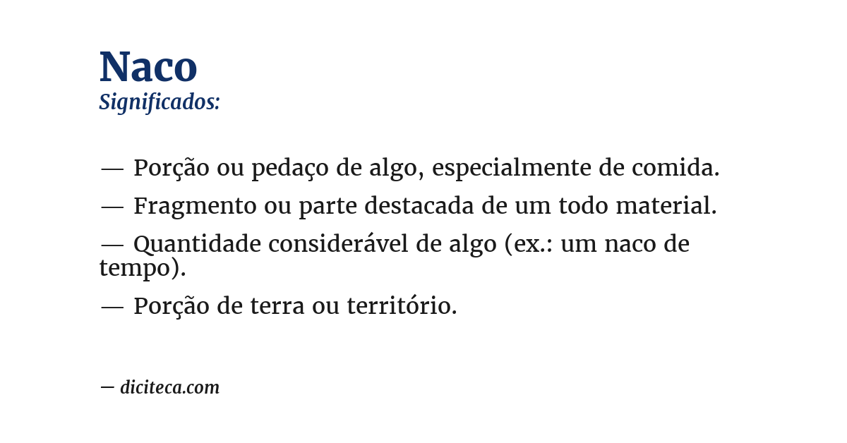 Significado de naco