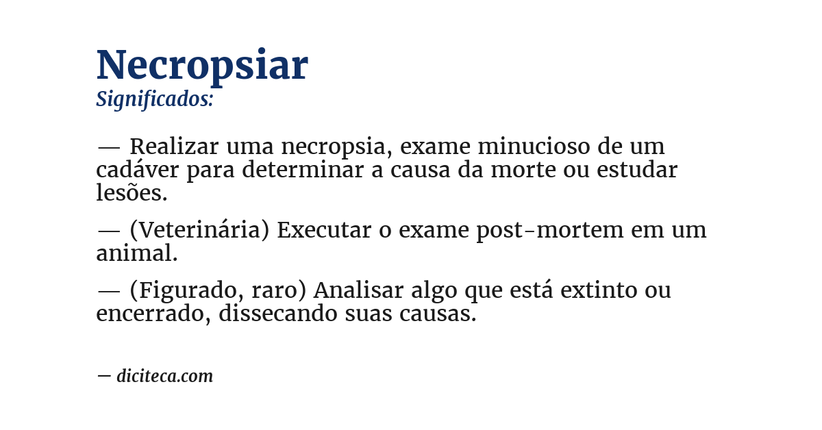 Significado de necropsiar
