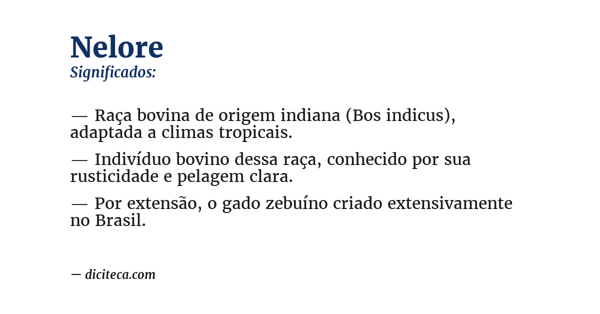 Significado de nelore
