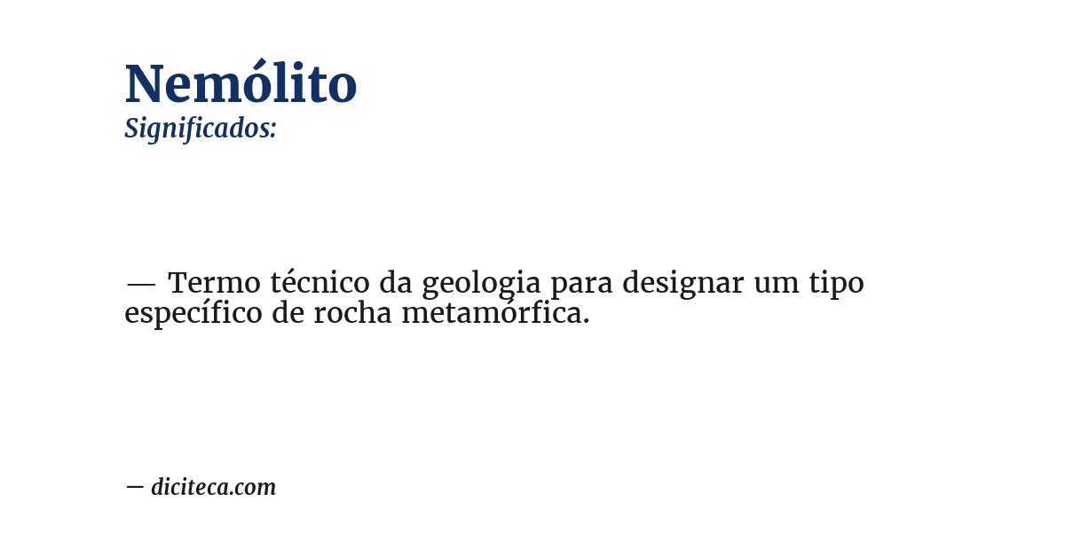 Significado de nemólito