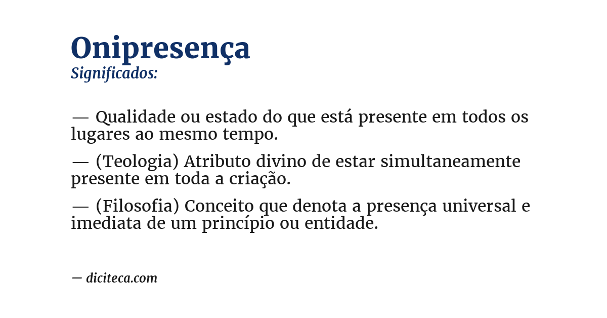 Significado de onipresença