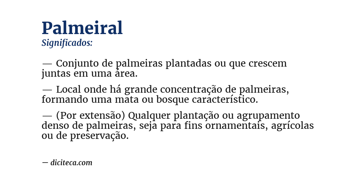 Significado de palmeiral