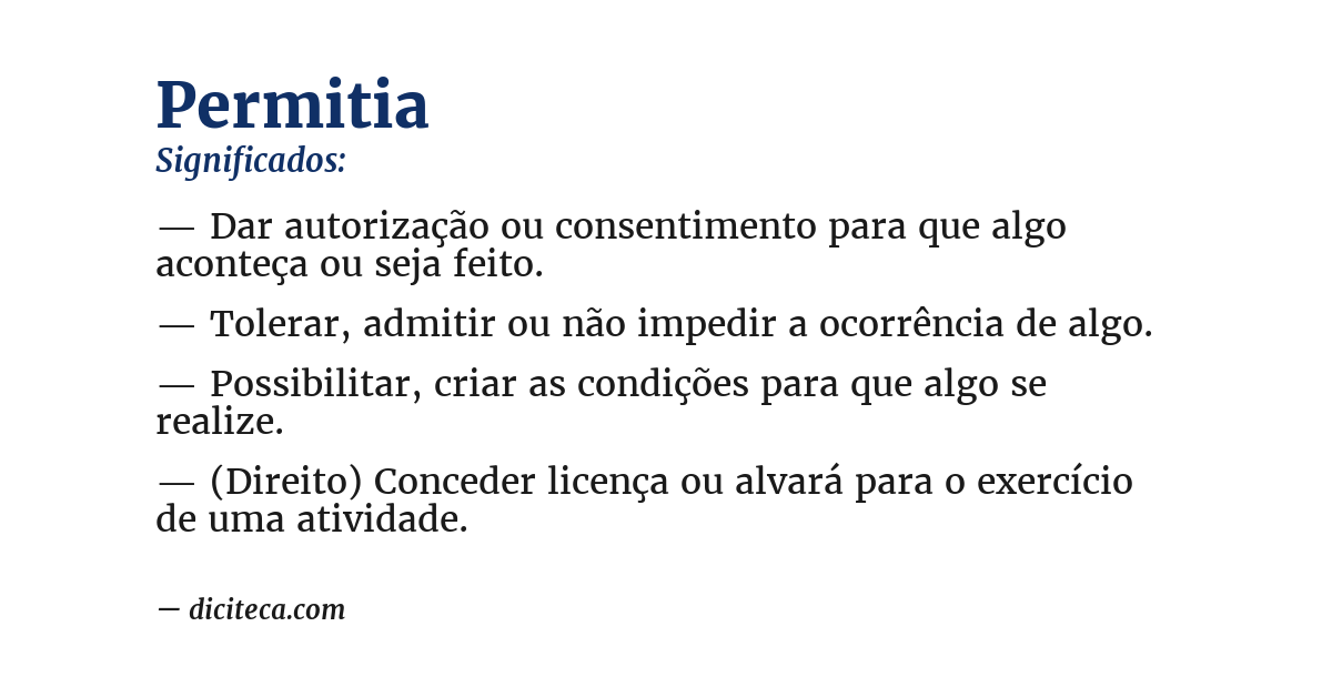 Significado de permitia