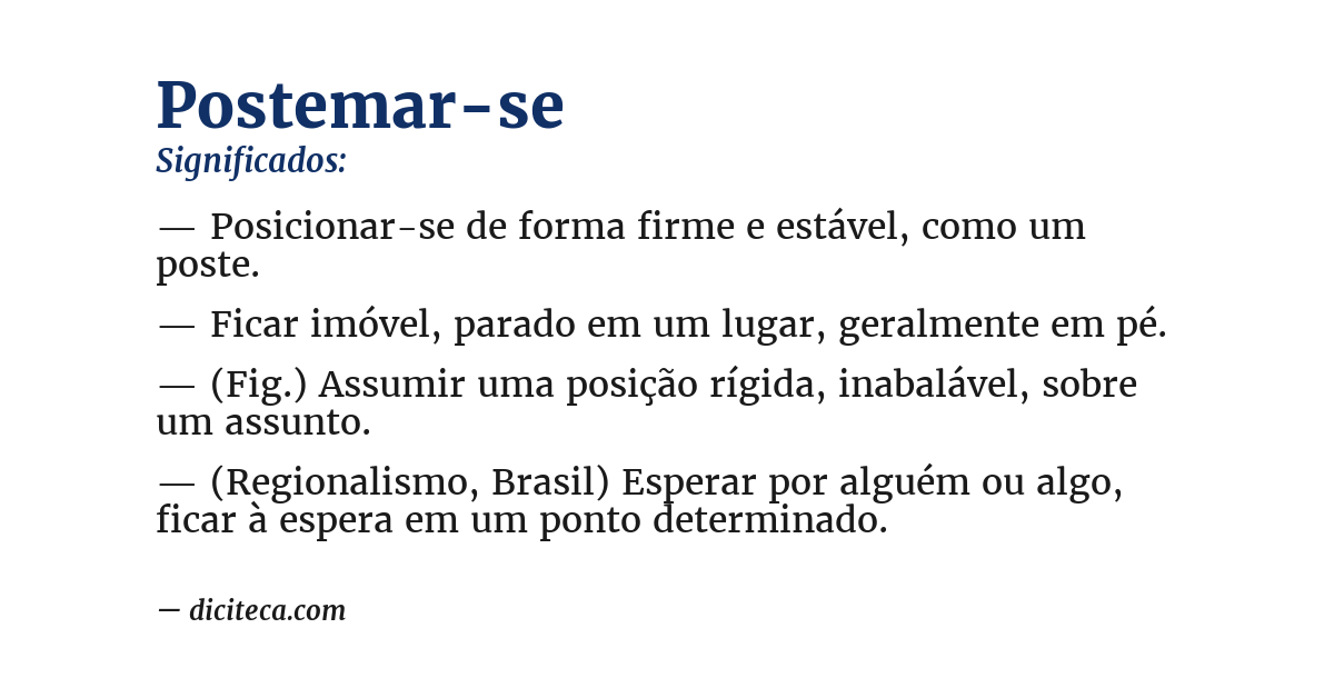 Significado de postemar-se