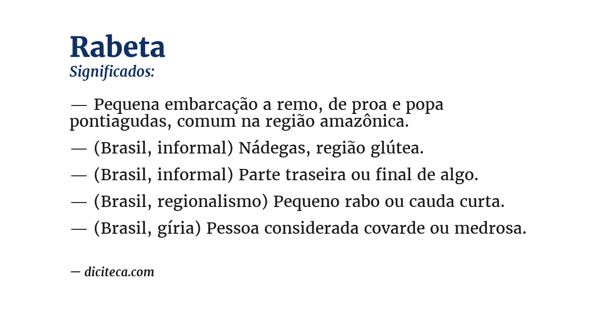 Significado de rabeta