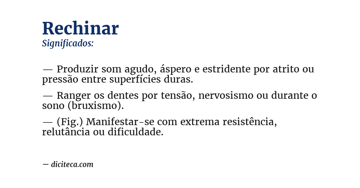 Significado de rechinar