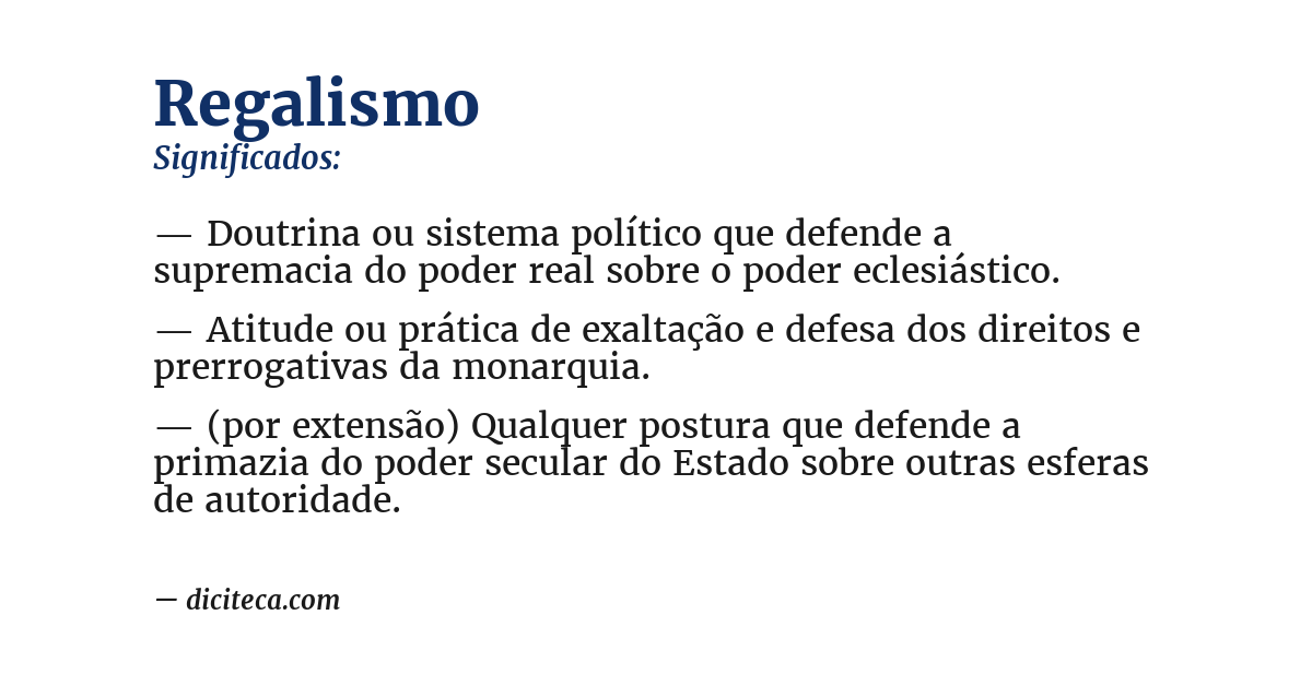 Significado de regalismo