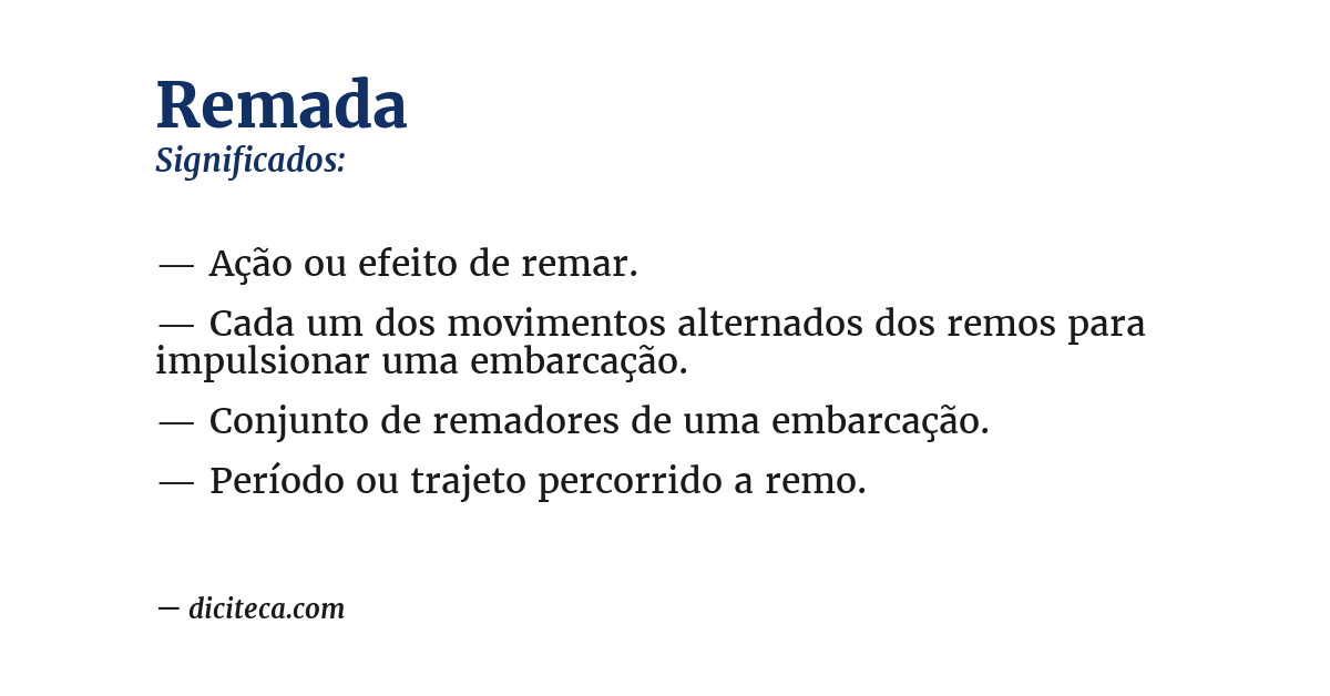 Significado de remada