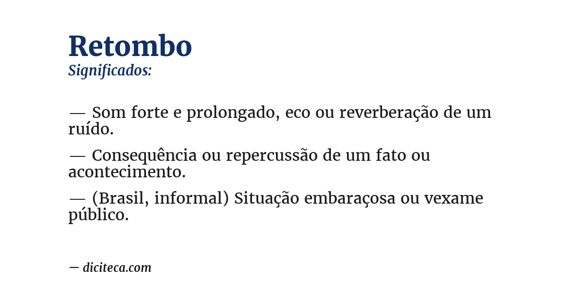 Significado de retombo