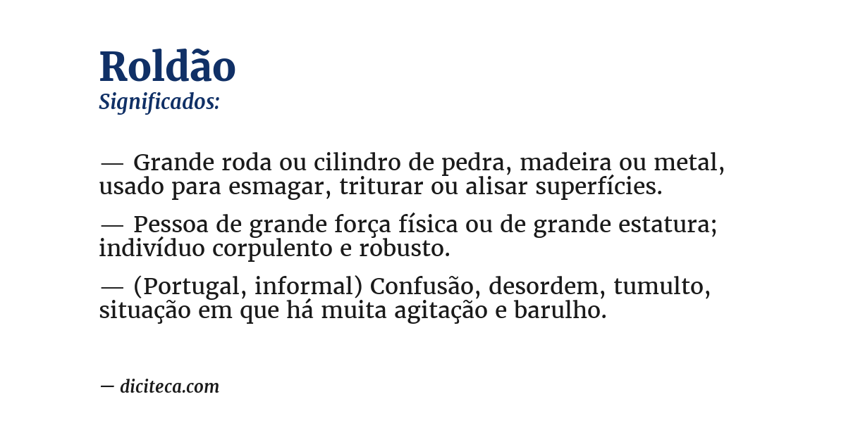 Significado de roldão