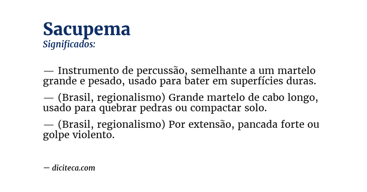 Significado de sacupema