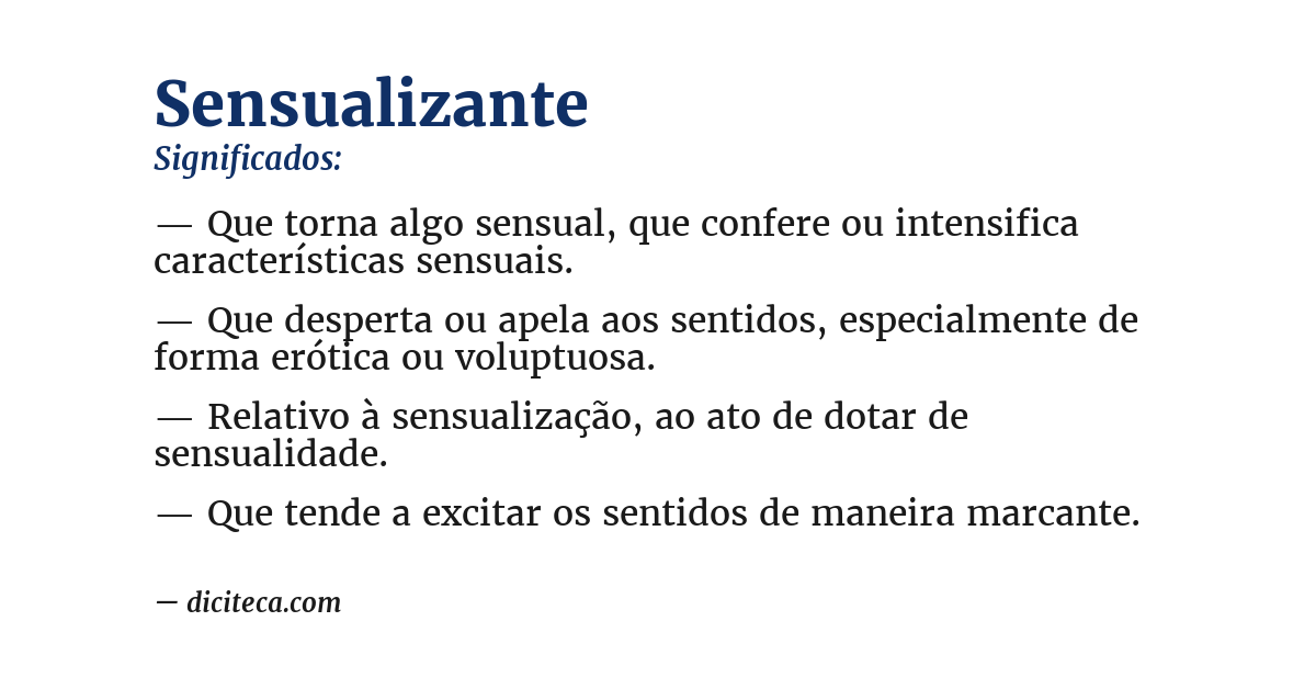 Significado de sensualizante