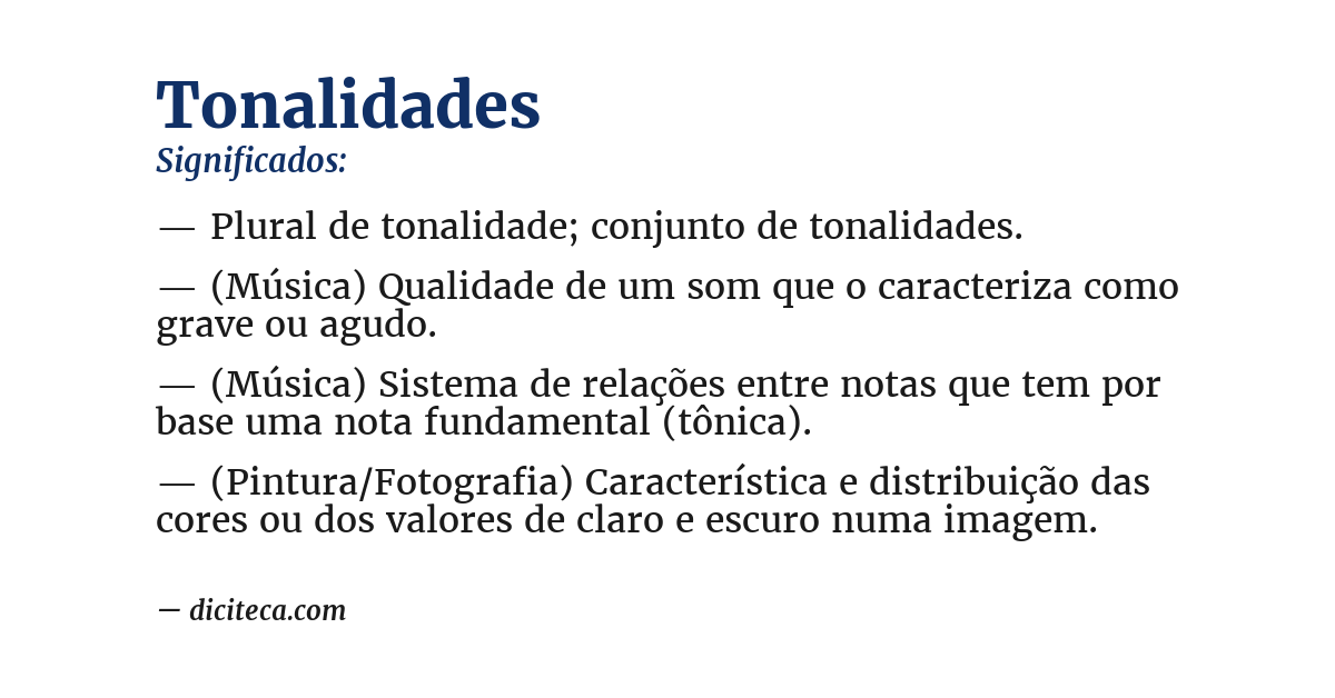 Significado de tonalidades
