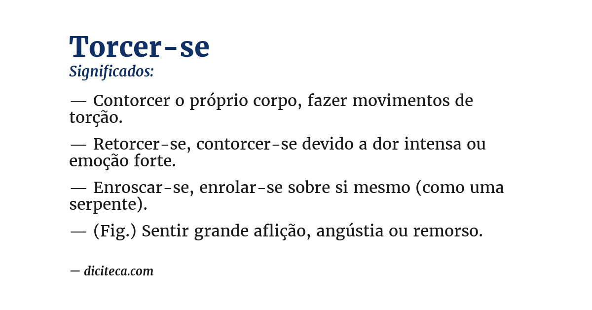 Significado de torcer-se