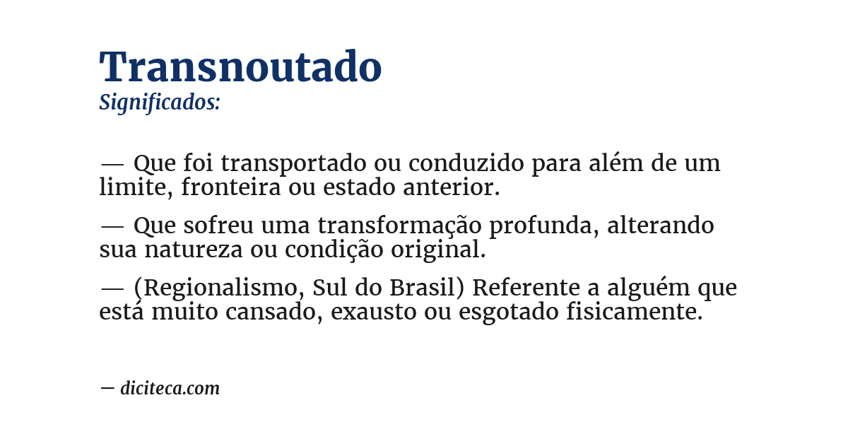 Significado de transnoutado