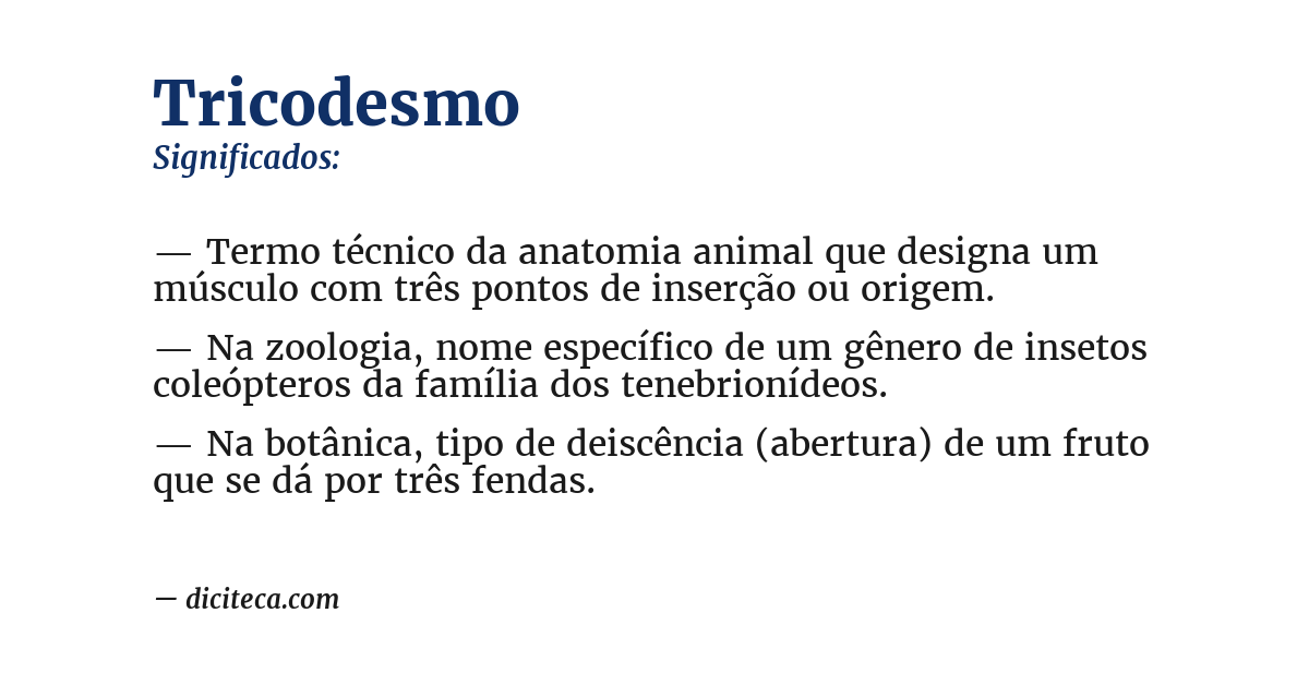 Significado de tricodesmo