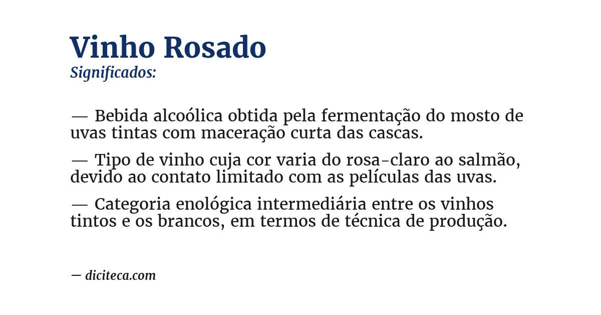Significado de vinho rosado
