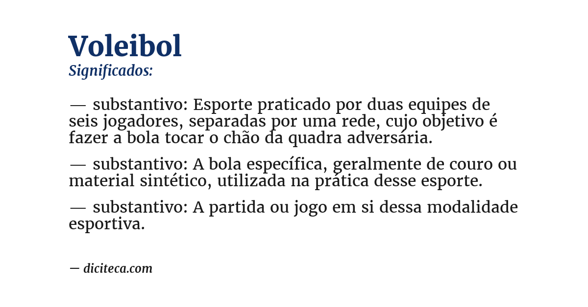 Significado de voleibol