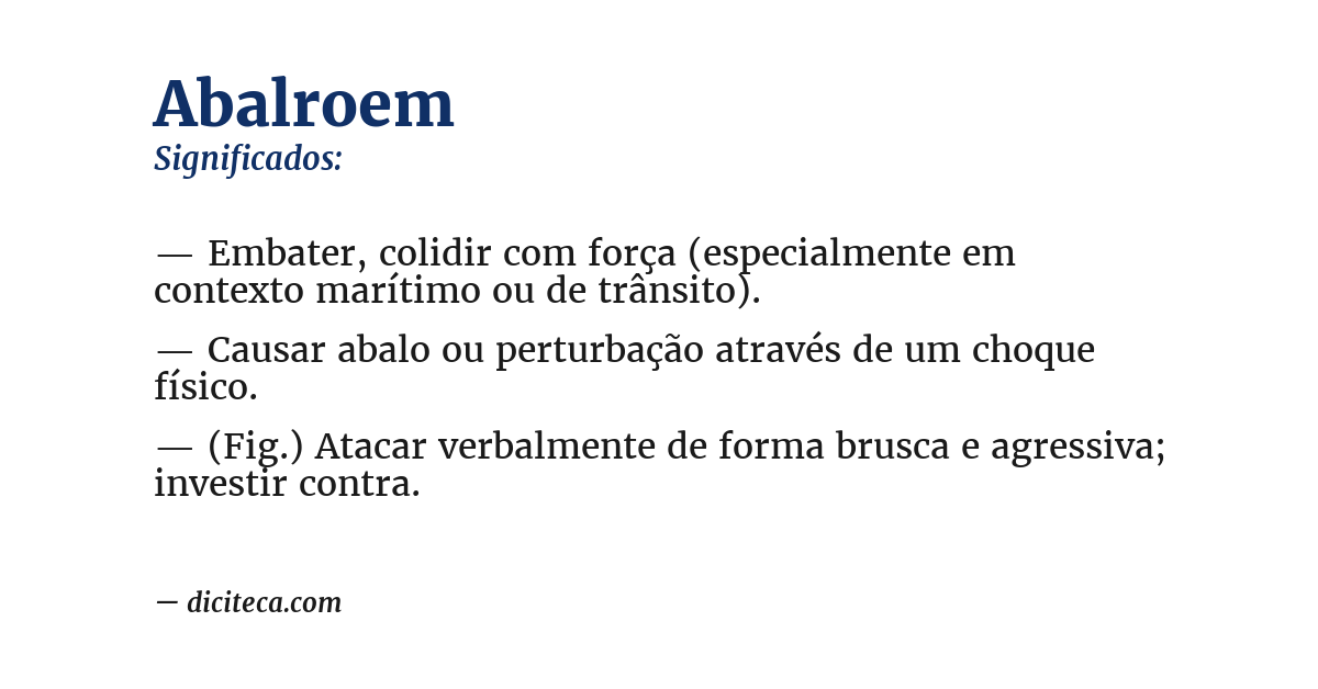 Significado de abalroem
