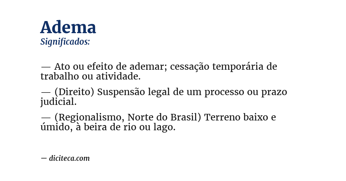 Significado de adema