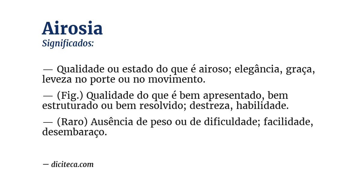 Significado de airosia