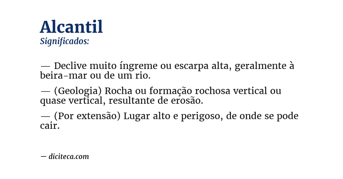 Significado de alcantil