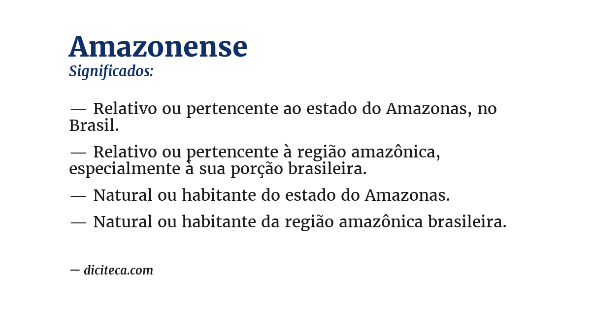 Significado de amazonense