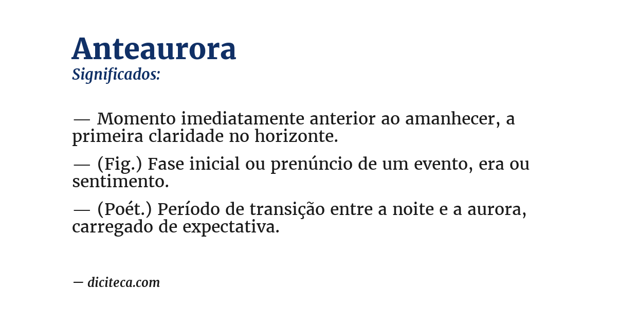 Significado de anteaurora