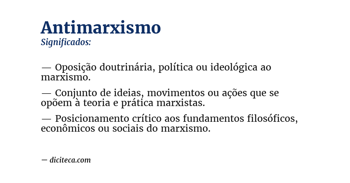Significado de antimarxismo
