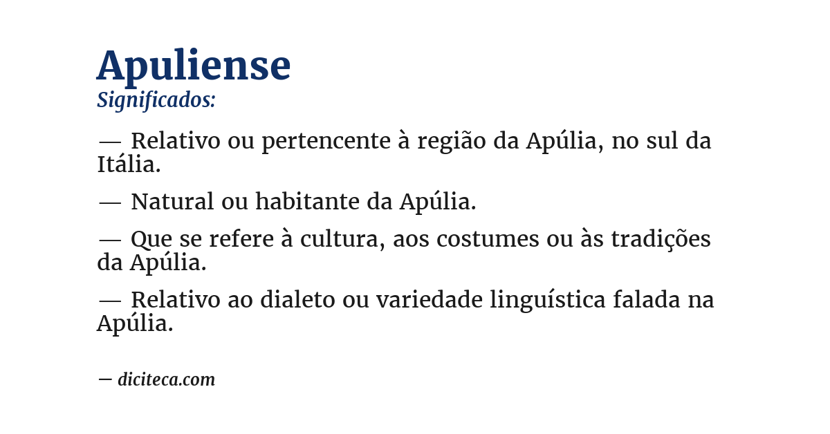 Significado de apuliense