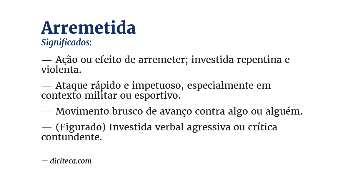 Significado de arremetida