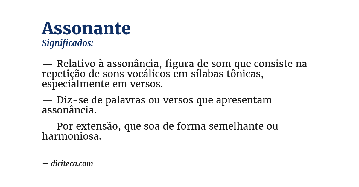 Significado de assonante