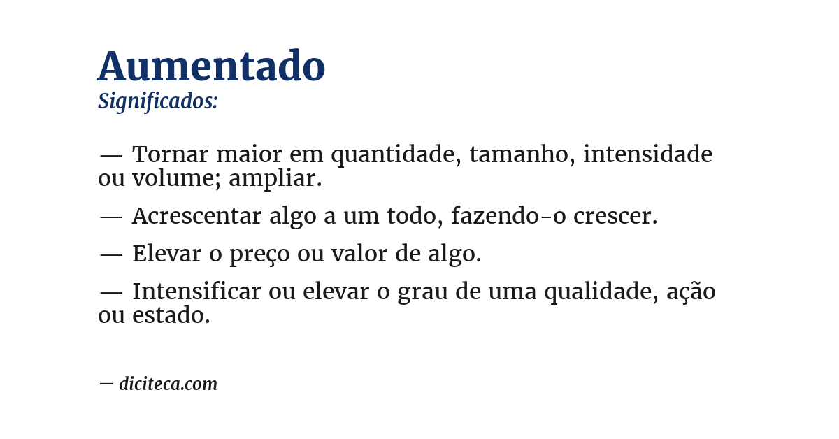 Significado de aumentado