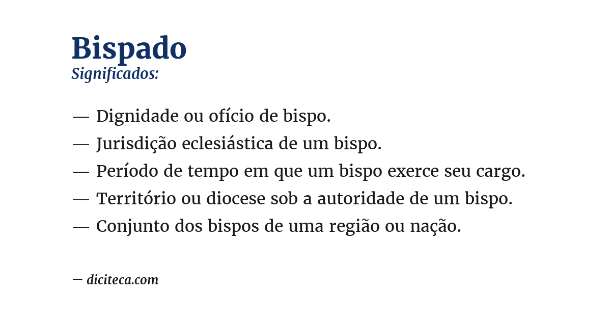 Significado de bispado