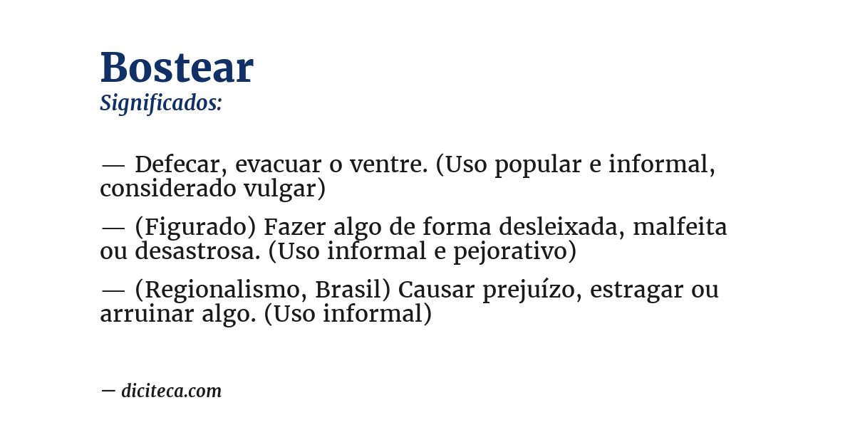 Significado de bostear
