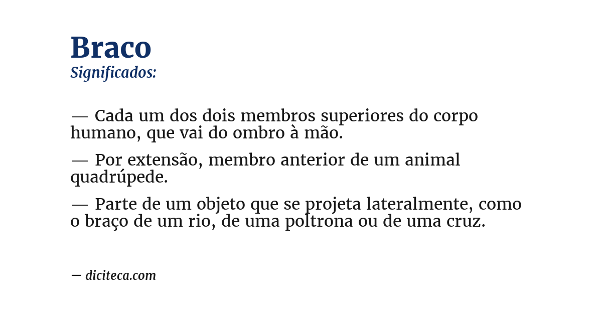 Significado de braco
