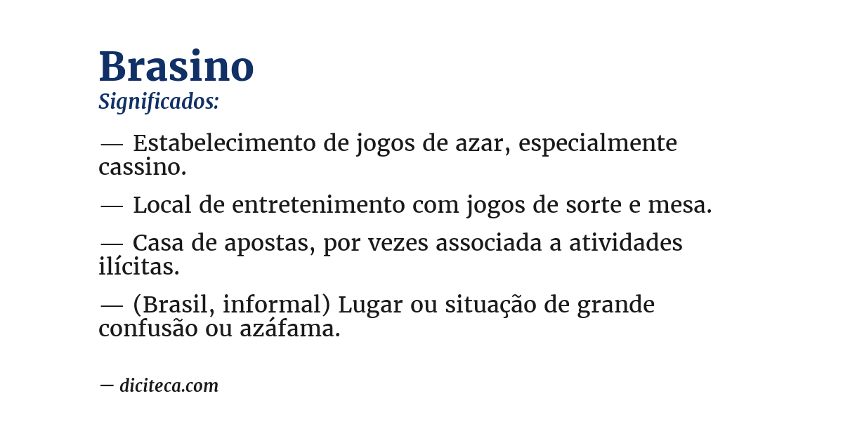 Significado de brasino