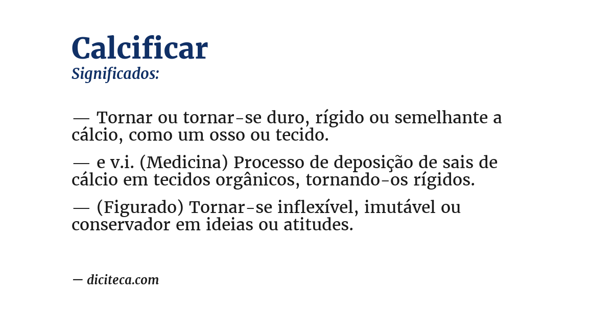 Significado de calcificar