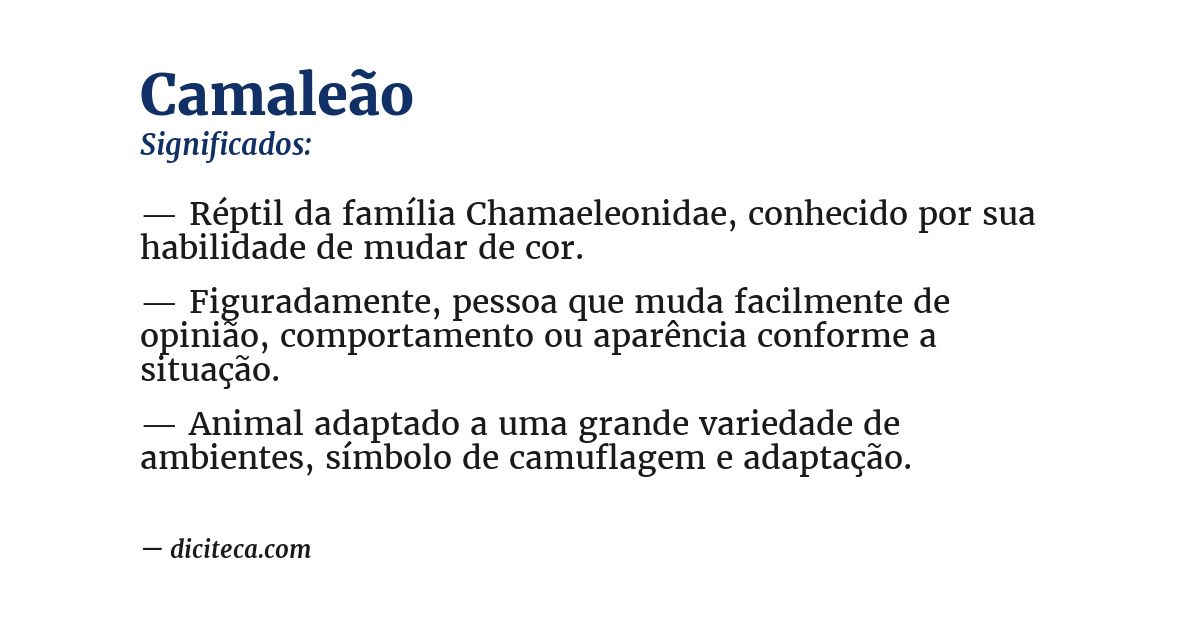 Significado de camaleão