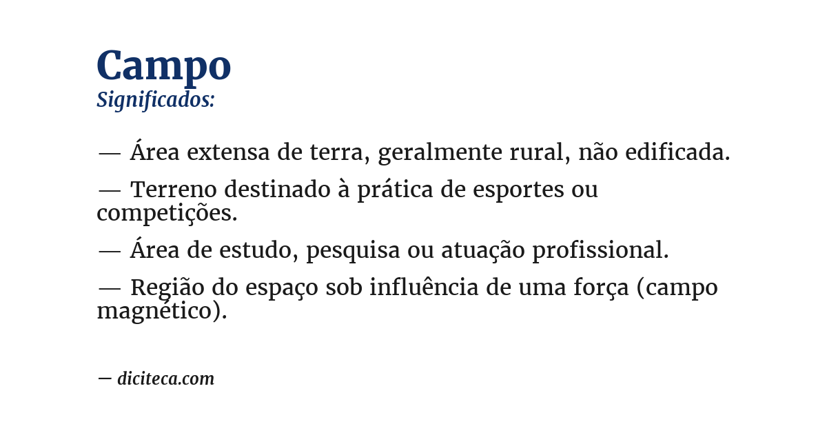 Significado de campo