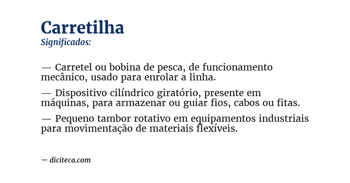 Significado de carretilha
