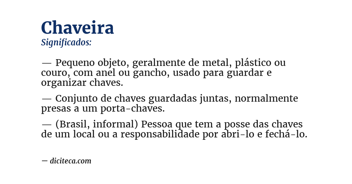 Significado de chaveira