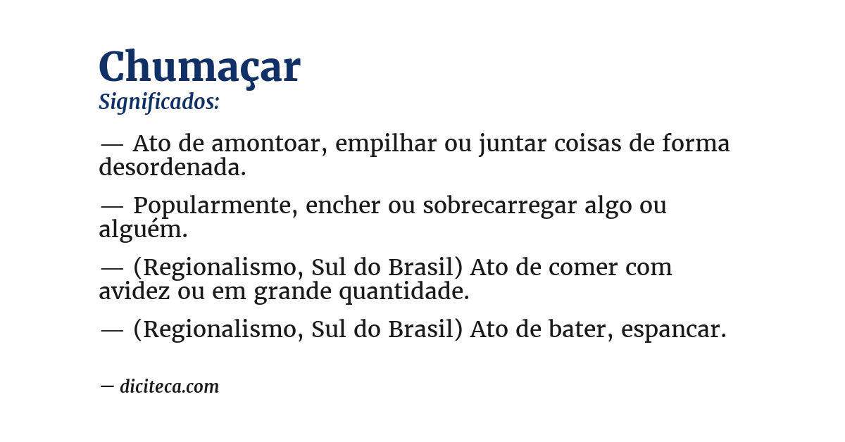 Significado de chumaçar