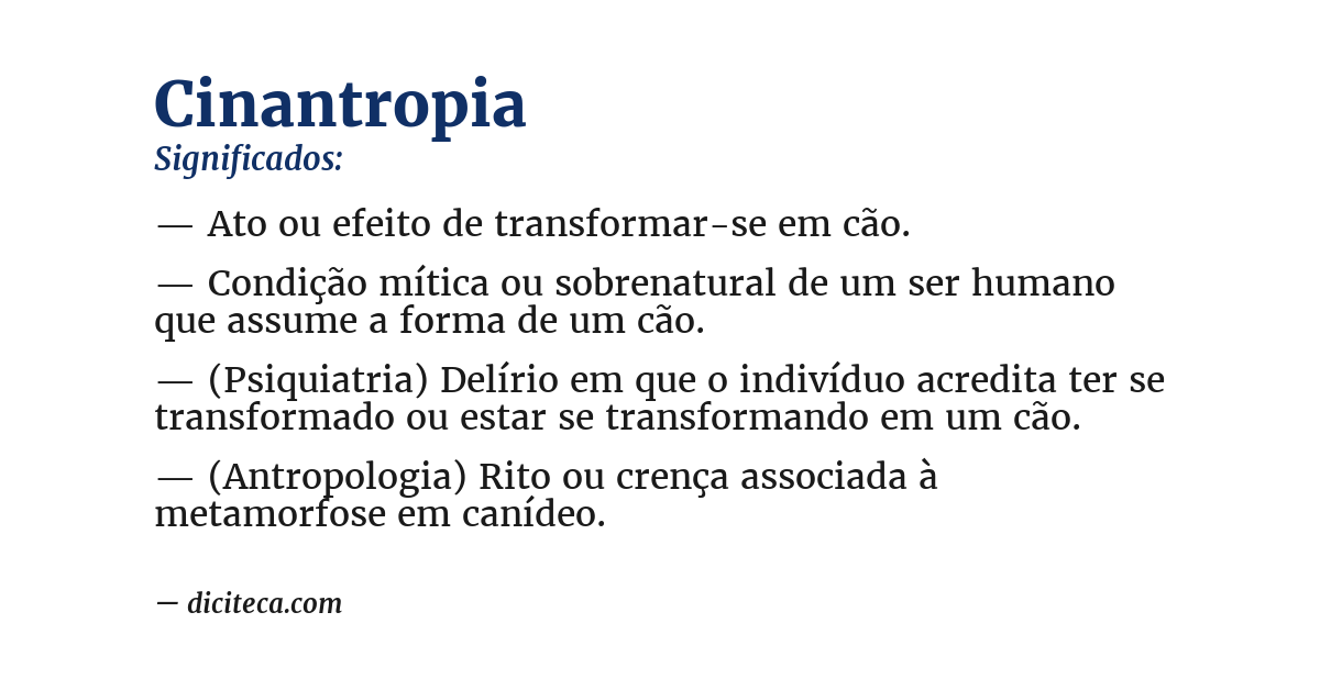 Significado de cinantropia
