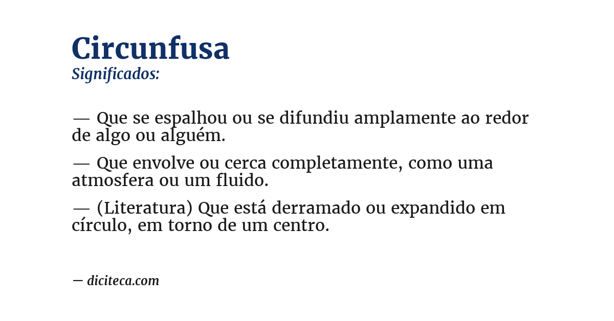 Significado de circunfusa