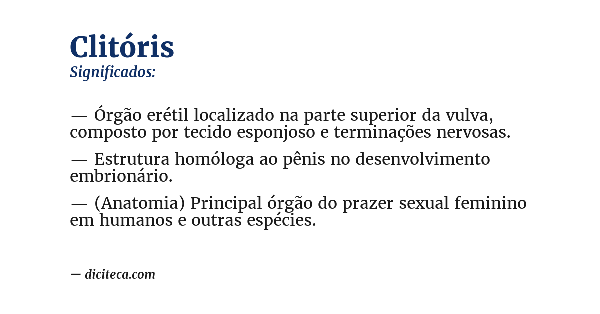 Significado de clitóris